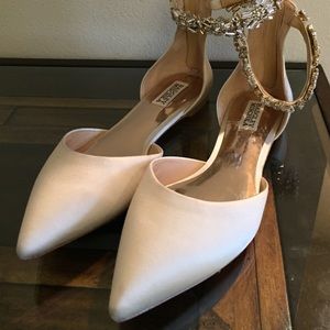 badgley mischka vivien ankle strap flats